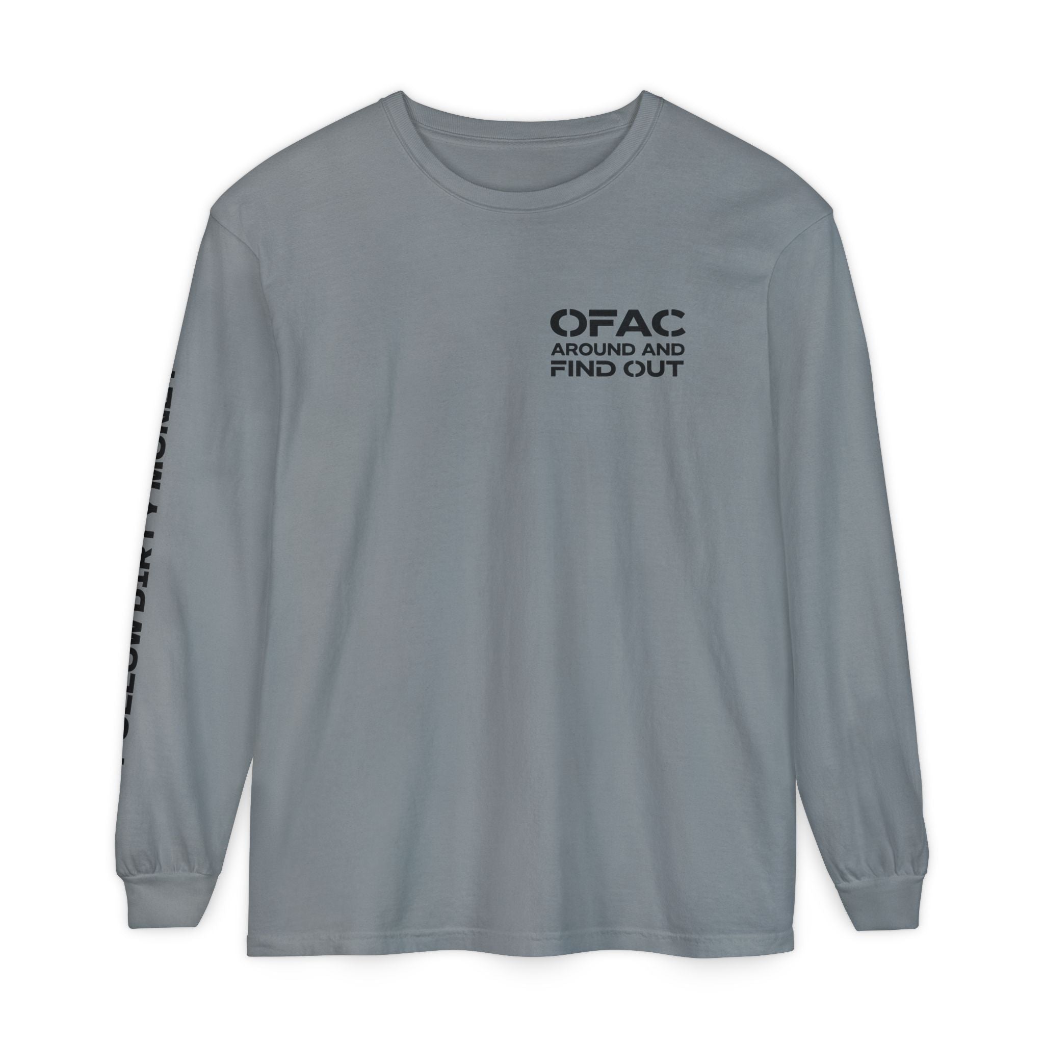 OFAC Around Unisex Garment-dyed Long Sleeve T-Shirt