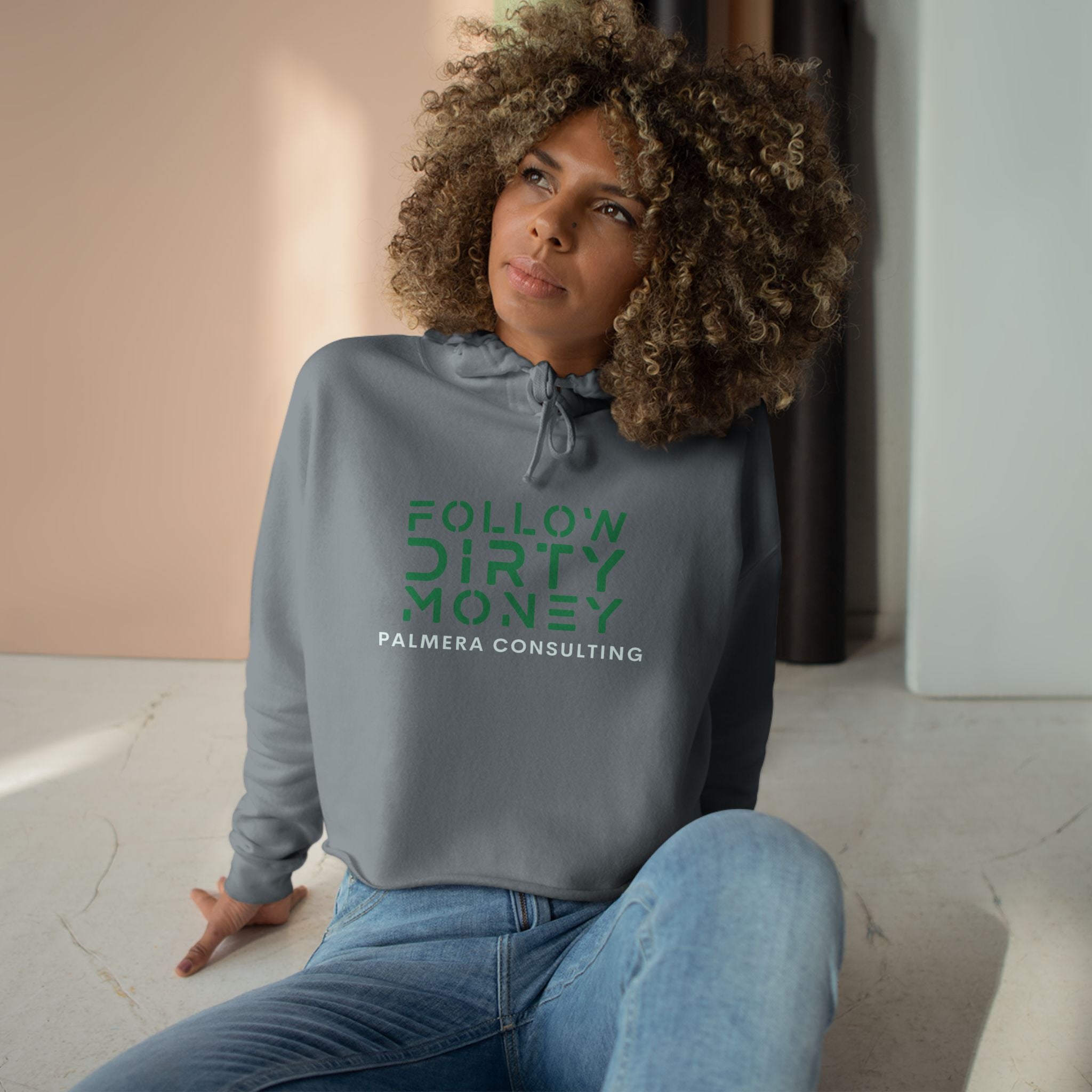 Follow Dirty Money Crop Hoodie