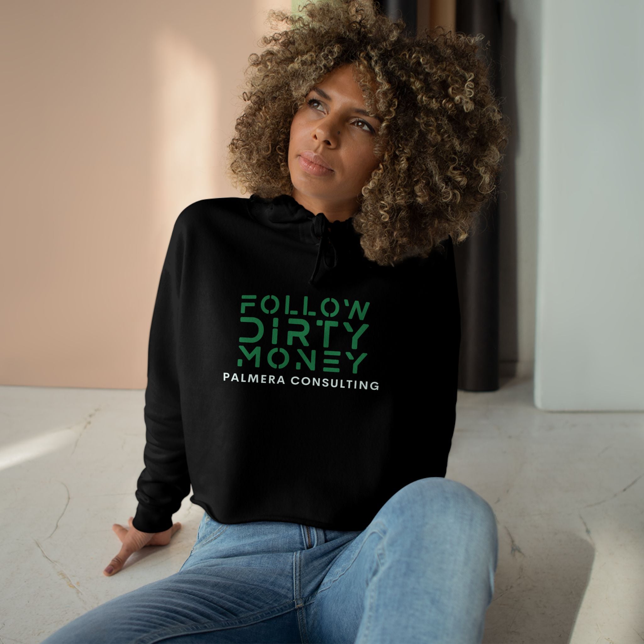 Follow Dirty Money Crop Hoodie